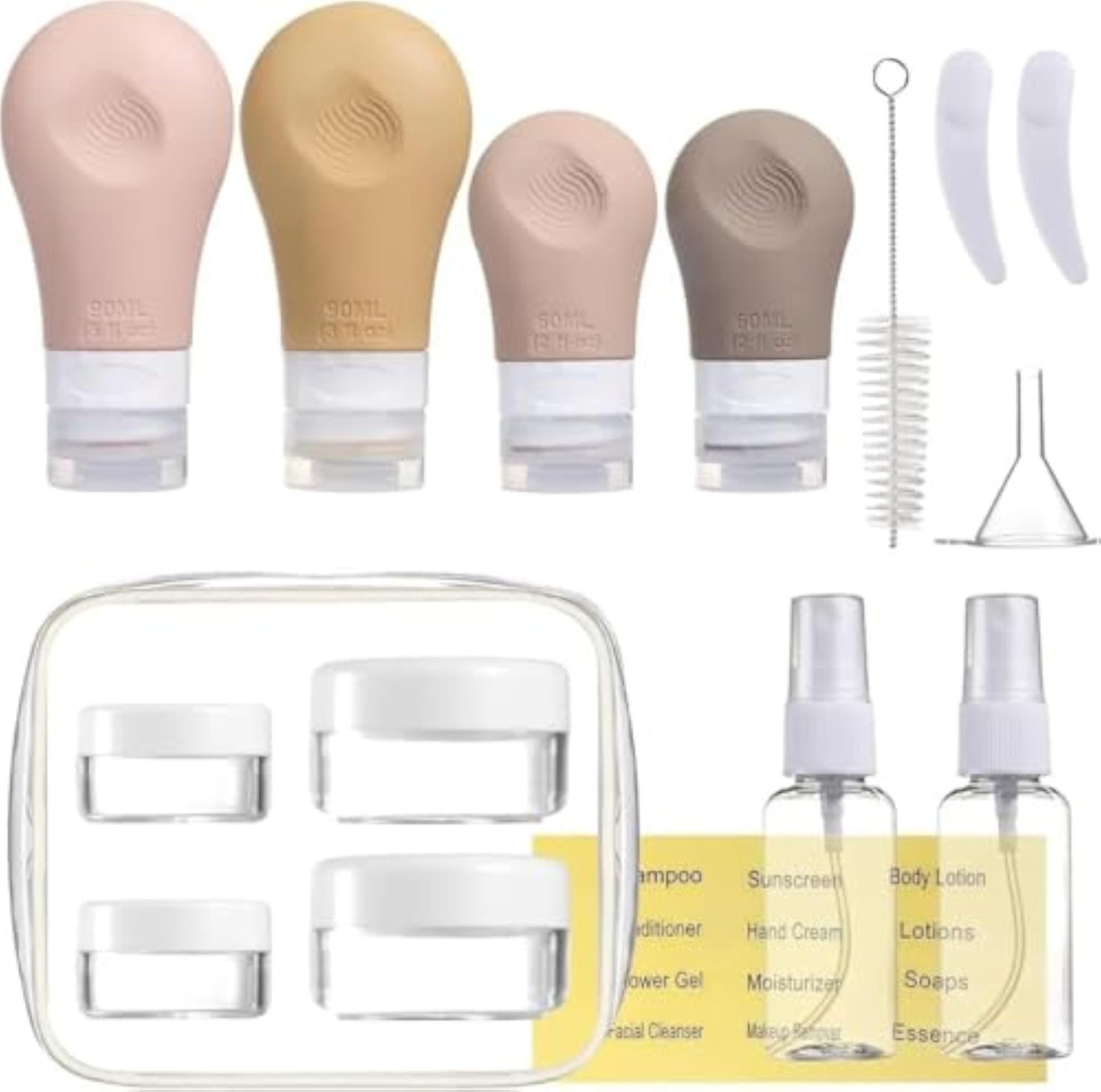 Wisied Travel Bottles Set Leakproof Silicone Containers Kit